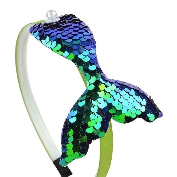 Other - HEADBAND. Green and blue sequins. Mermaid tail